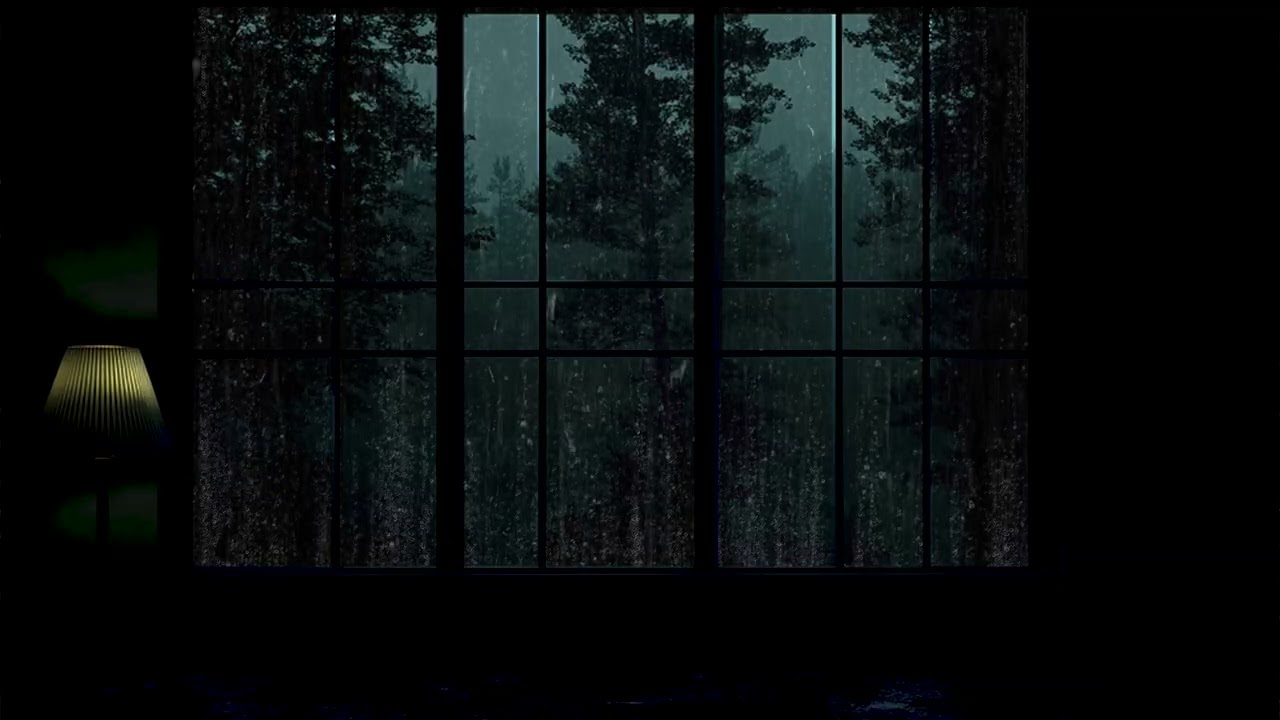 Gentle Thunder Sound Therapy for Deep Relaxation | Soft Rain Drifting Over Dense Green Forest Canopy