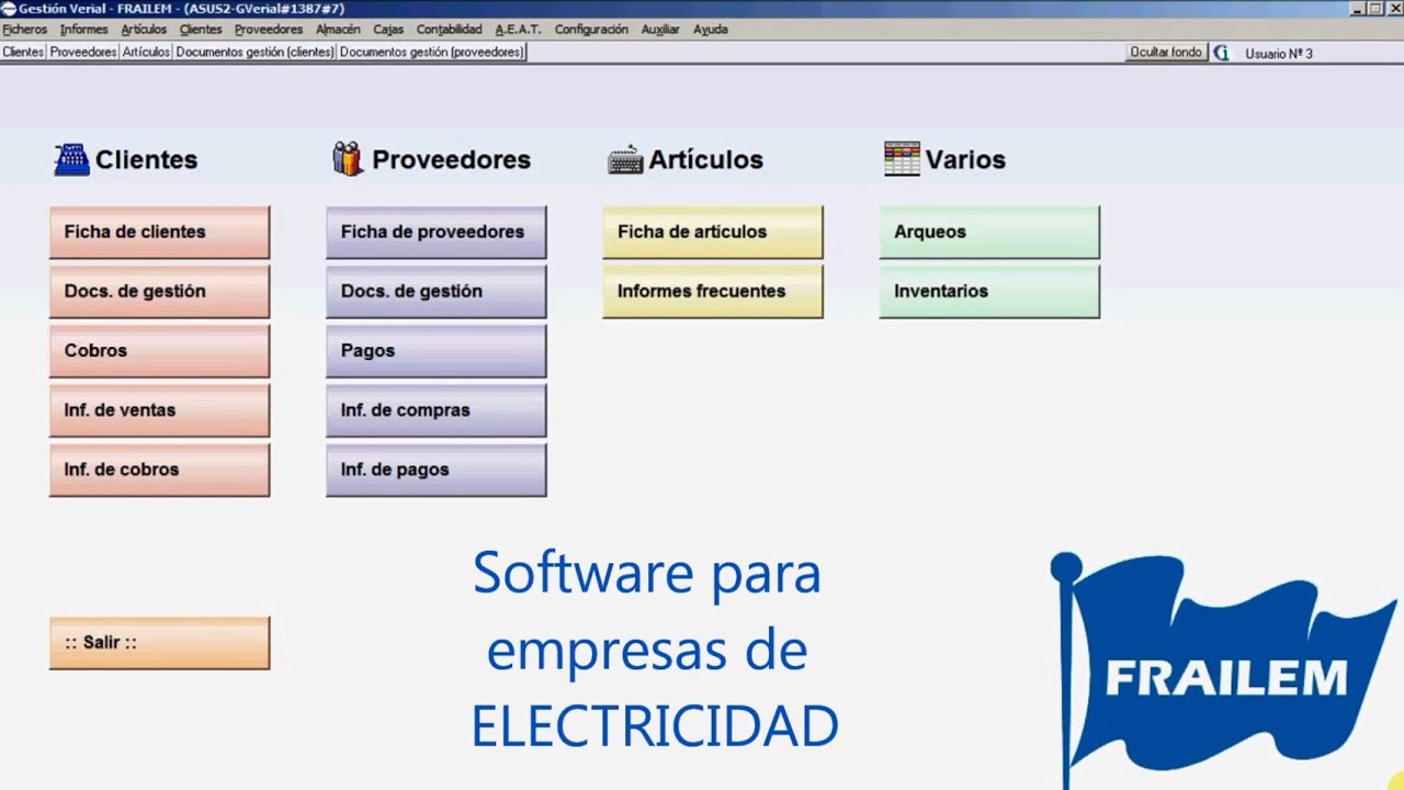 Software para gestionar empresas de Electricidad