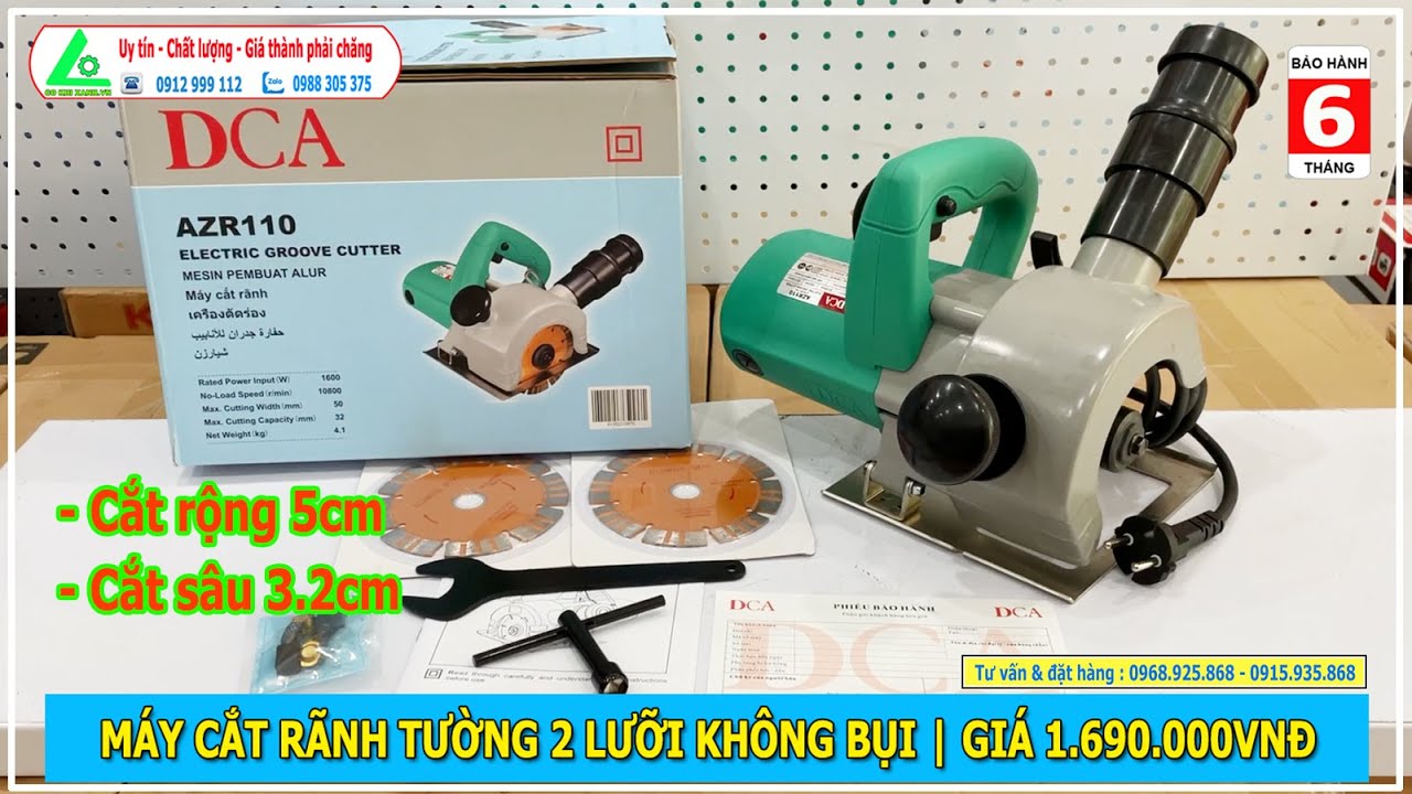 Máy cắt rãnh tường gạch 2 lưỡi không bụi cho thợ điện nước