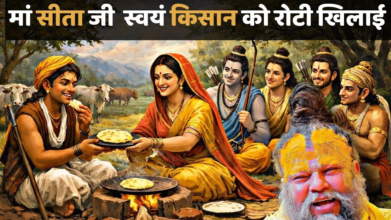 सच्ची घटना मां सीता जी ओर पूरा परिकर एक किसान को मिलने आए । Premanad ji 