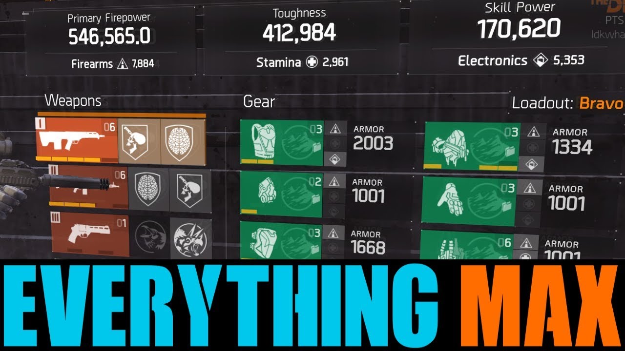 THE DIVISION - WORLD'S FIRST MAX EVERYTHING BUILD! (MAX WEAPONS, GEAR & MORE)