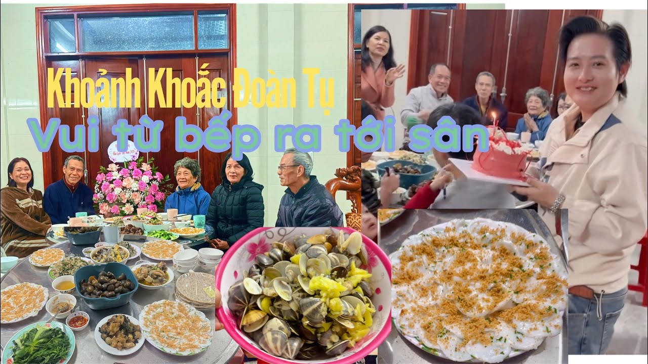 Thưởng thức bánh bèo truyền thống /Bữa tiệc rộn ràng gia đình và nhiều bất ngờ giữa mùa gió lạnh. 