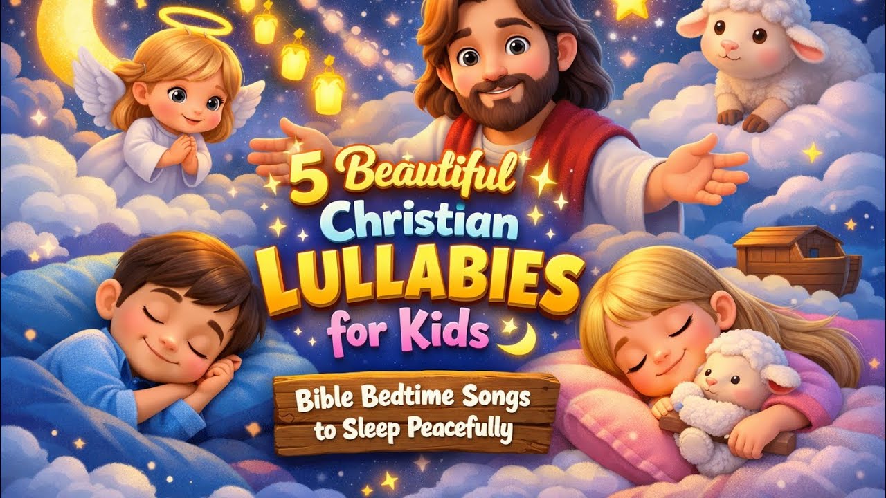 5 Beautiful Christian Lullabies for Kids 🌙 Bible Bedtime Songs to Sleep Peacefully 