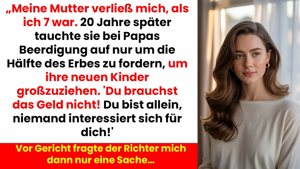 Sie verließ mich als Kind – und forderte 20 Jahre später mein Erbe vor Gericht