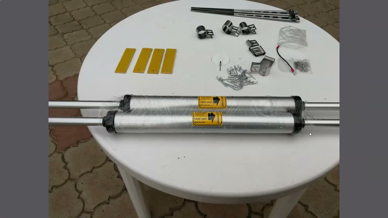 #0458 Antena HF china multibanda. Dipolo rigido con trampas, 750V, Aliexpress, parte 1/2, XQ2CG