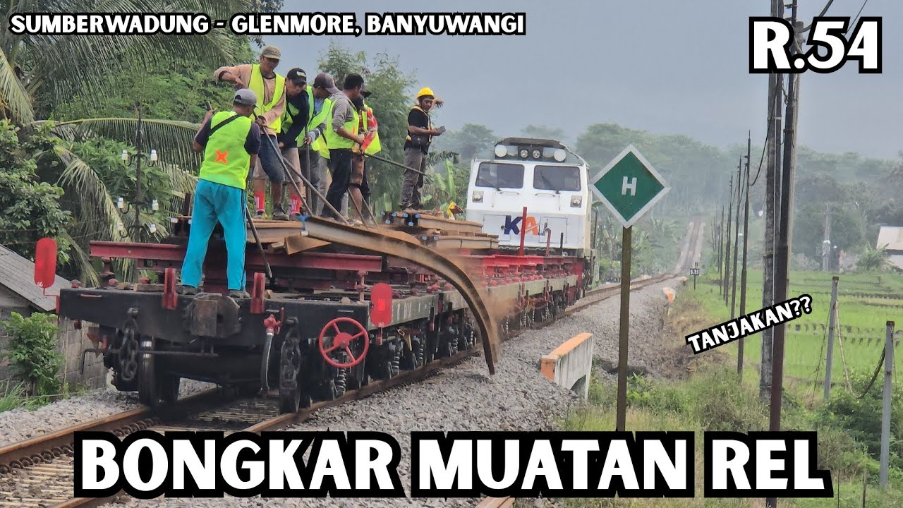 TERNYATA LENTUR BANGET ‼️ PROSES BONGKAR MUATAN REL DI SUMBERWADUNG BANYUWANGI