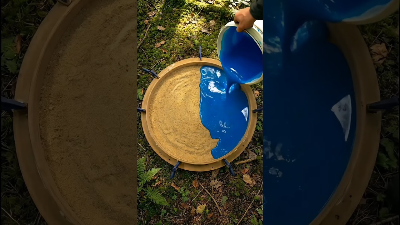Making a Realistic Ocean Table from Scratch! 🌊✨ #DIY