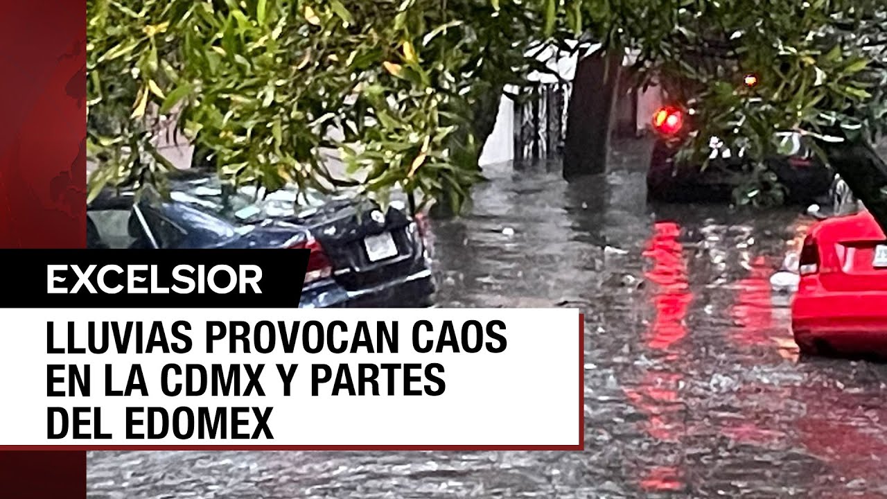 Se cayó el cielo en la CDMX y Edomex: Fuertes lluvias dejan inundaciones y autos varados
