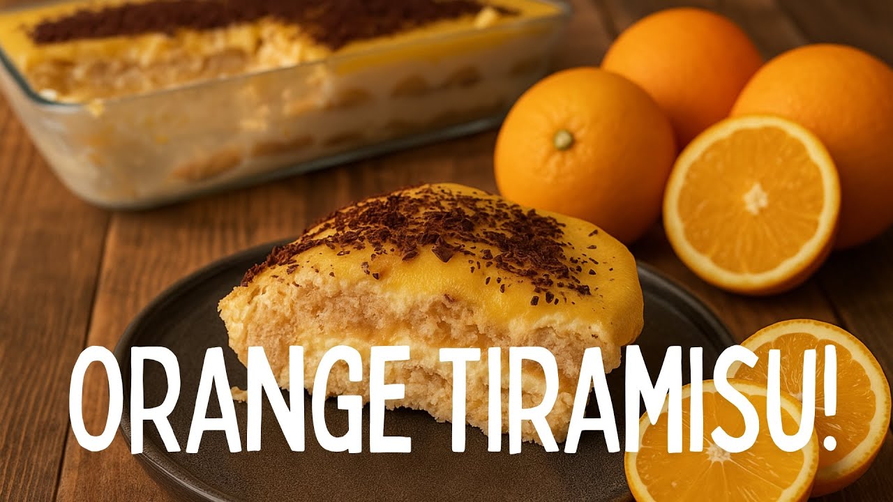 Orange Tiramisu | Creamy, Zesty & Family-Friendly Dessert 🍊