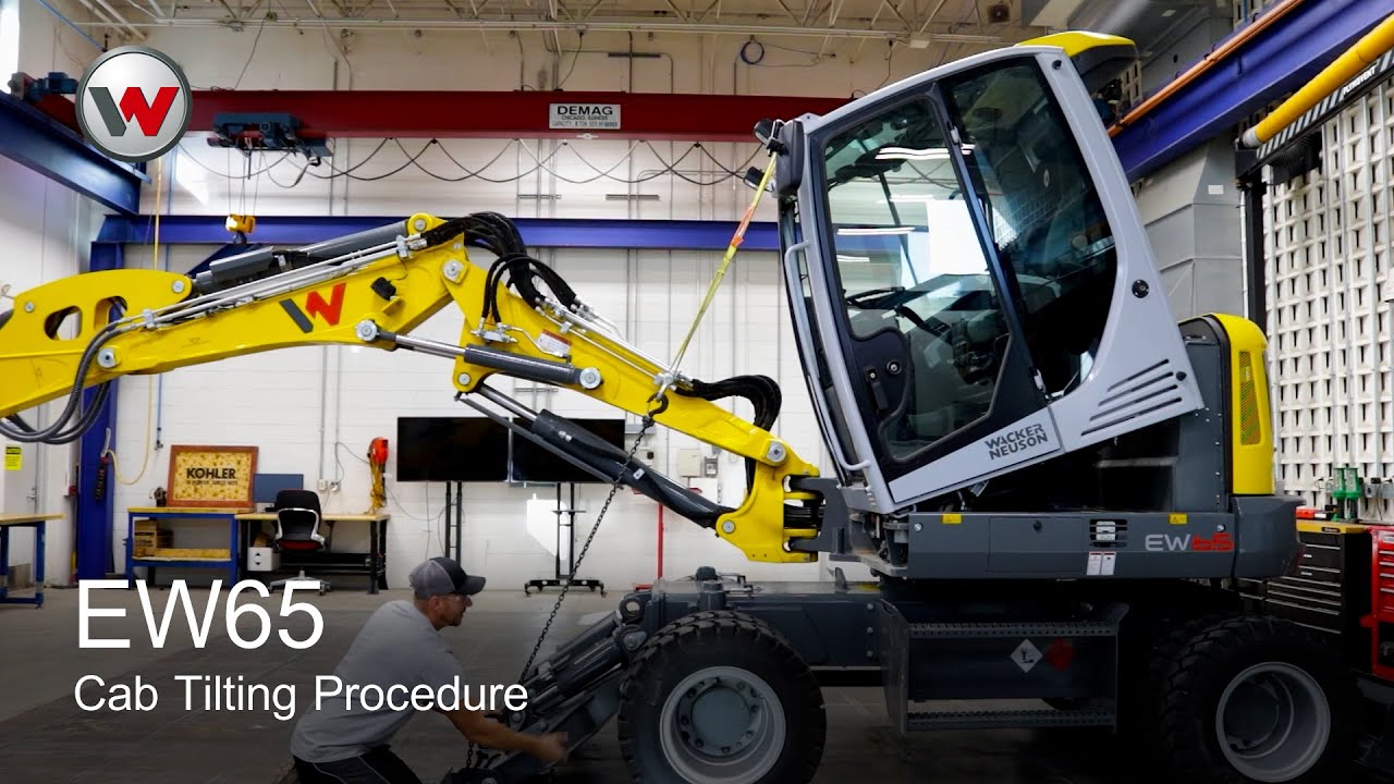 WNU: Как наклонить кабину на некоторых экскаваторах Wacker Neuson