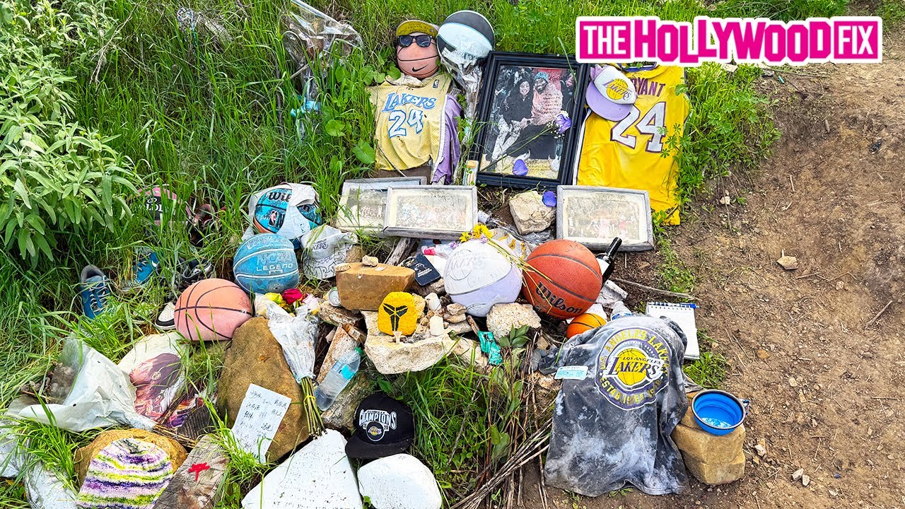 Kobe Bryant & Gigi Are Memorialized At Their Helicopter Crash Site In Calabasas, CA