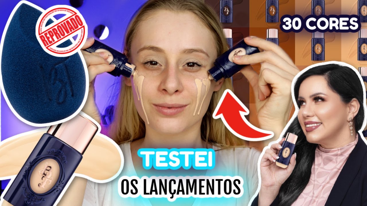 TESTEI a NOVA  base BT SKIN BRUNA TAVARES resenha e primeiras impressões