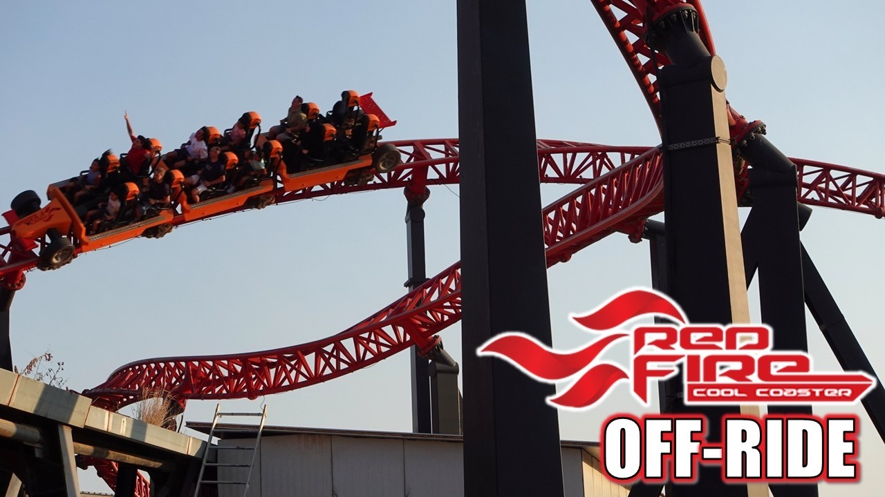 Red Fire Off-Ride Footage (60FPS), ViaSea Intamin Blitz Coaster | Non-Copyright
