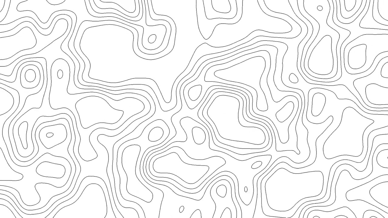White Abstract Topographic Lines | Minimal Line Art Background | 8 Hours 4K 60FPS