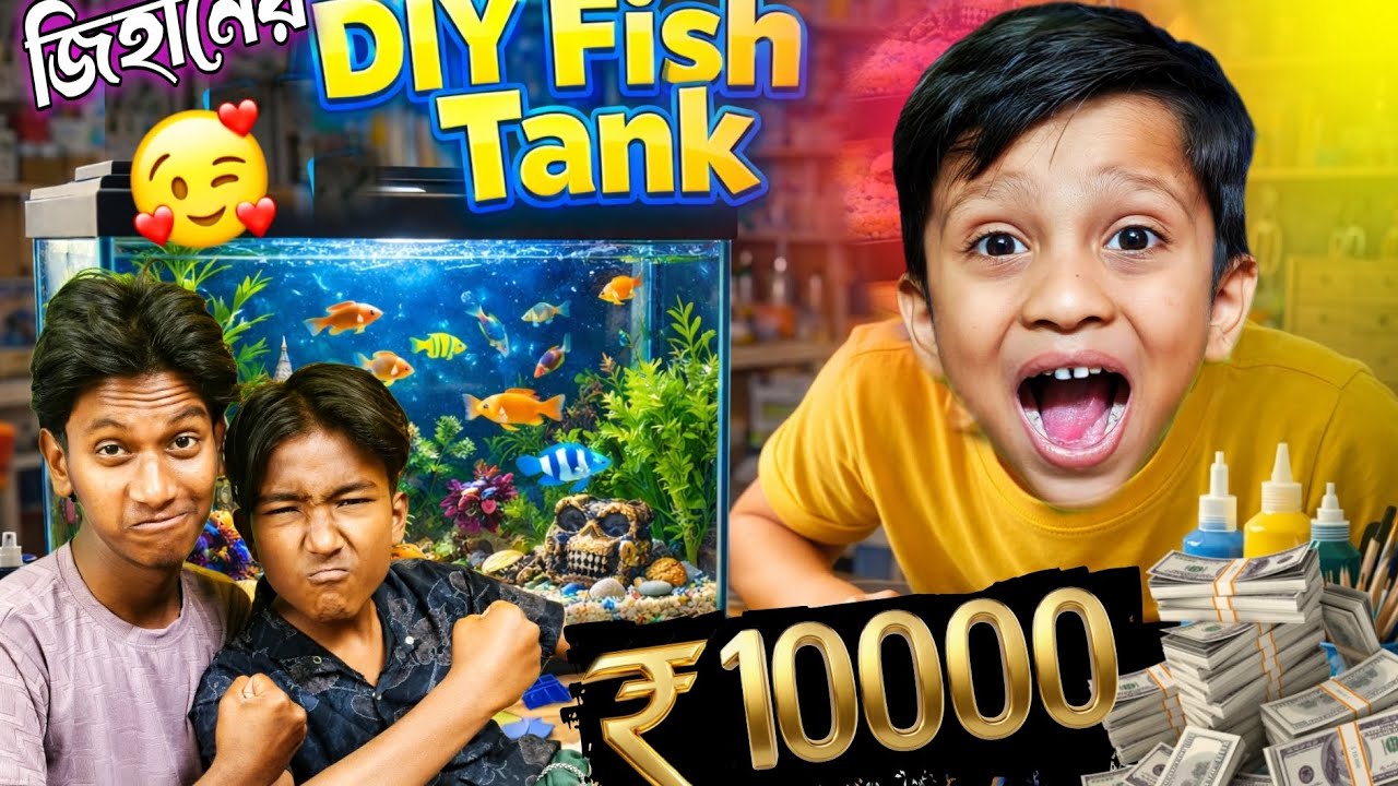 Fish🐠 Tank চ্যালেঞ্জ। 10 হাজার টাকা প্রাইজ😱😃। Bengali Challenge Video 📸