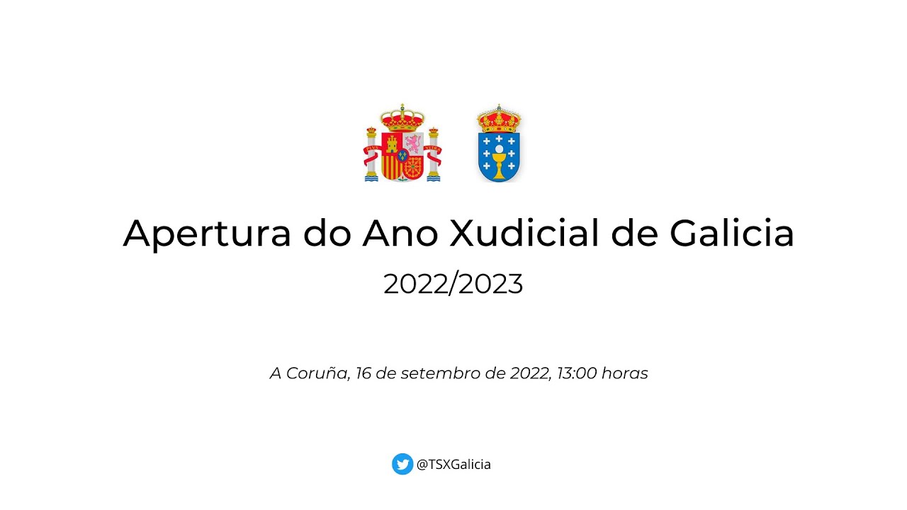 Apertura do Ano Xudicial 2022-2023 de Galicia
