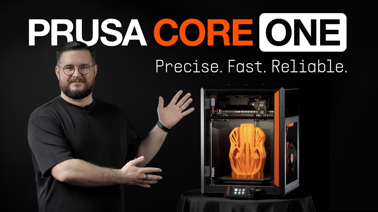 Prusa CORE One — полностью закрытый высокоскоростной 3D-принтер CoreXY с активным контролем темпе...