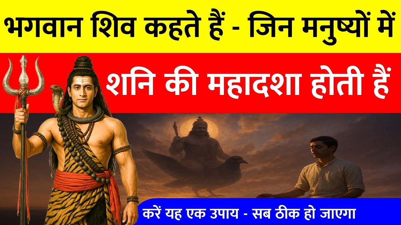 🔴 भगवान शिव कहते हैं: जिन मनुष्यों में शनि की महादशा होती है, वे करें यह एक उपाय — सब ठीक हो जाएगा