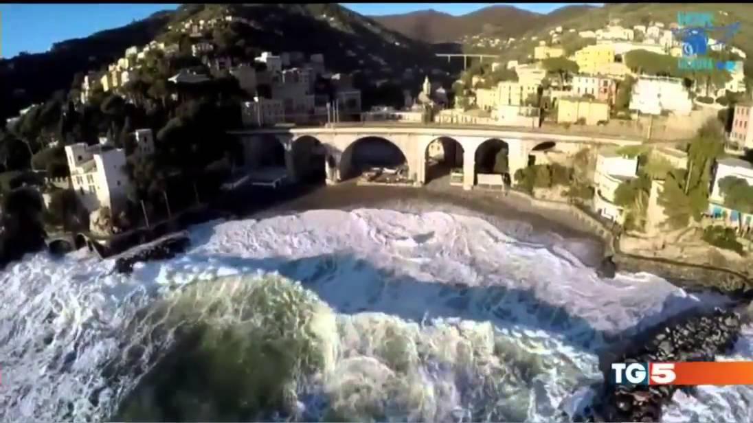 La Mareggiata di Zoagli al TG5