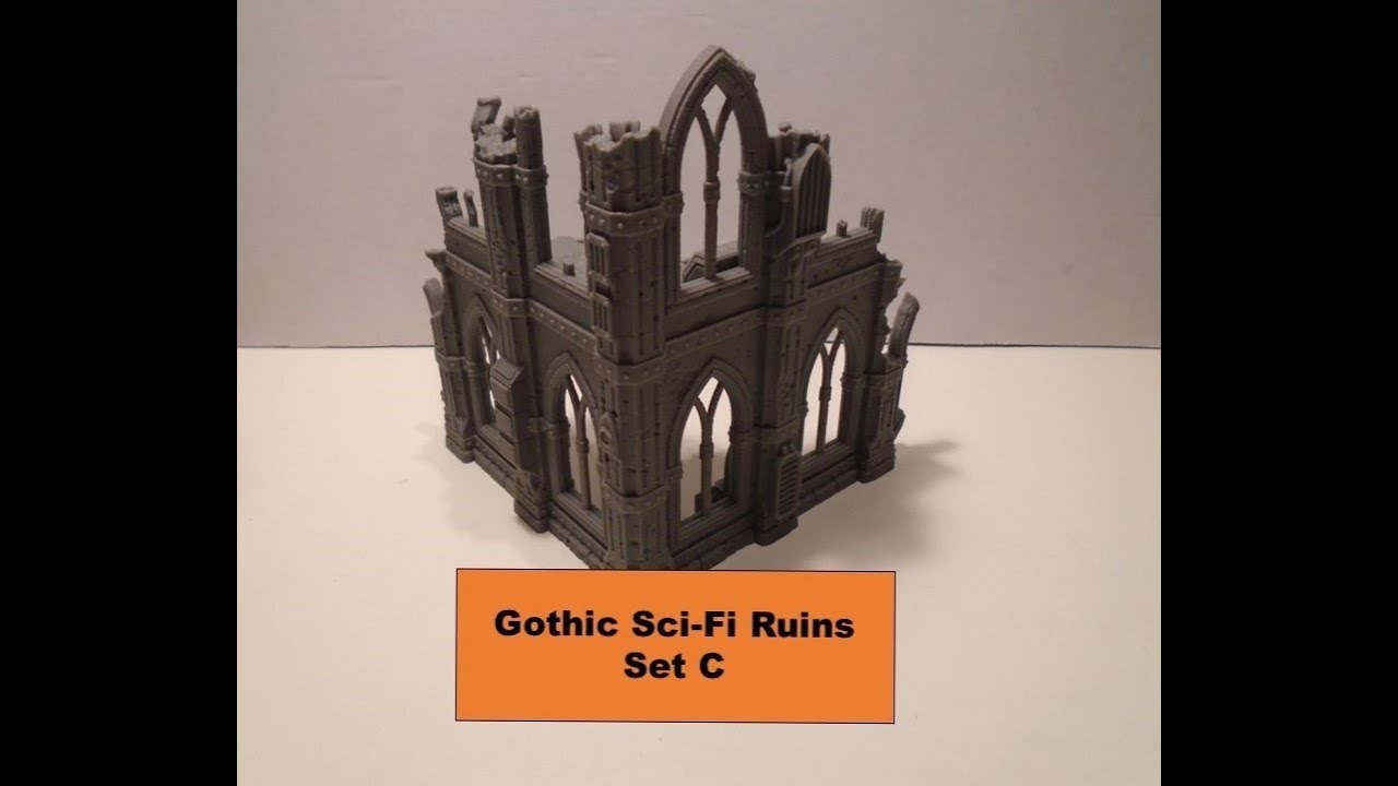 Gothic Sci-Fi Ruins C By EnderToys Terrain