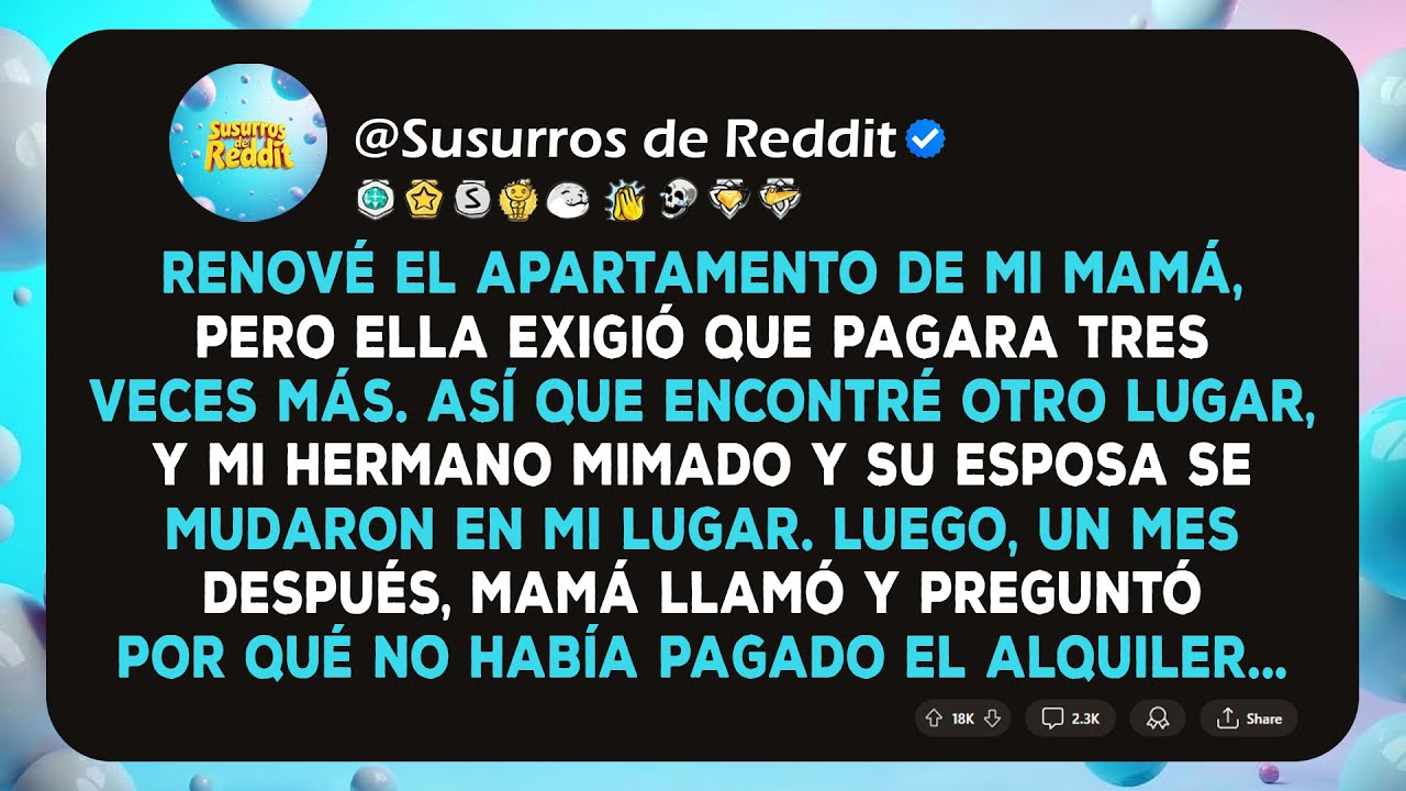 Renové el apartamento de mi mamá, pero ella exigió que pagara tres veces más. Así que encontré otro