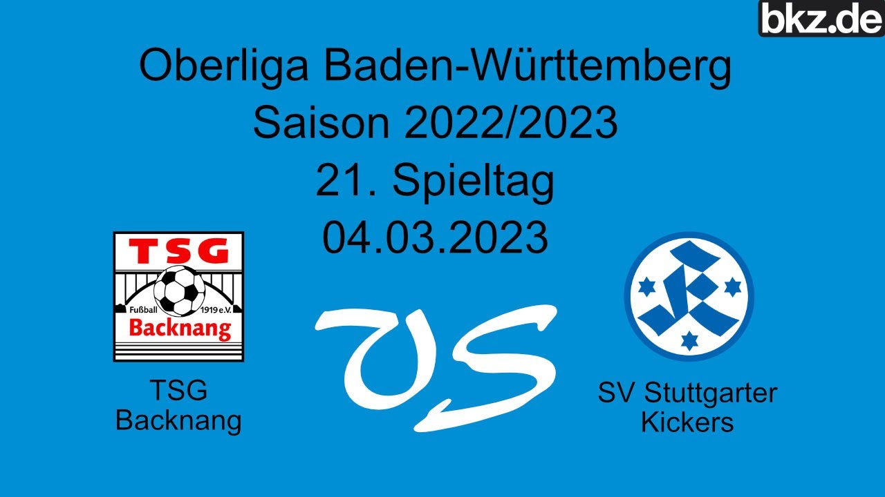 Fußball-Oberliga: TSG Backnang - Stuttgarter Kickers