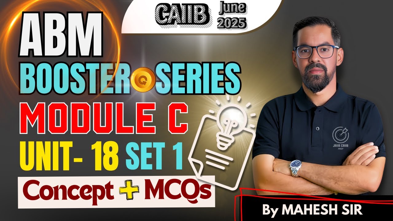 CAIIB ABM Statistics For June 2025 | CAIIB ABM Module C Unit 18 Concept & MCQs | CAIIB Prep 2025 #1