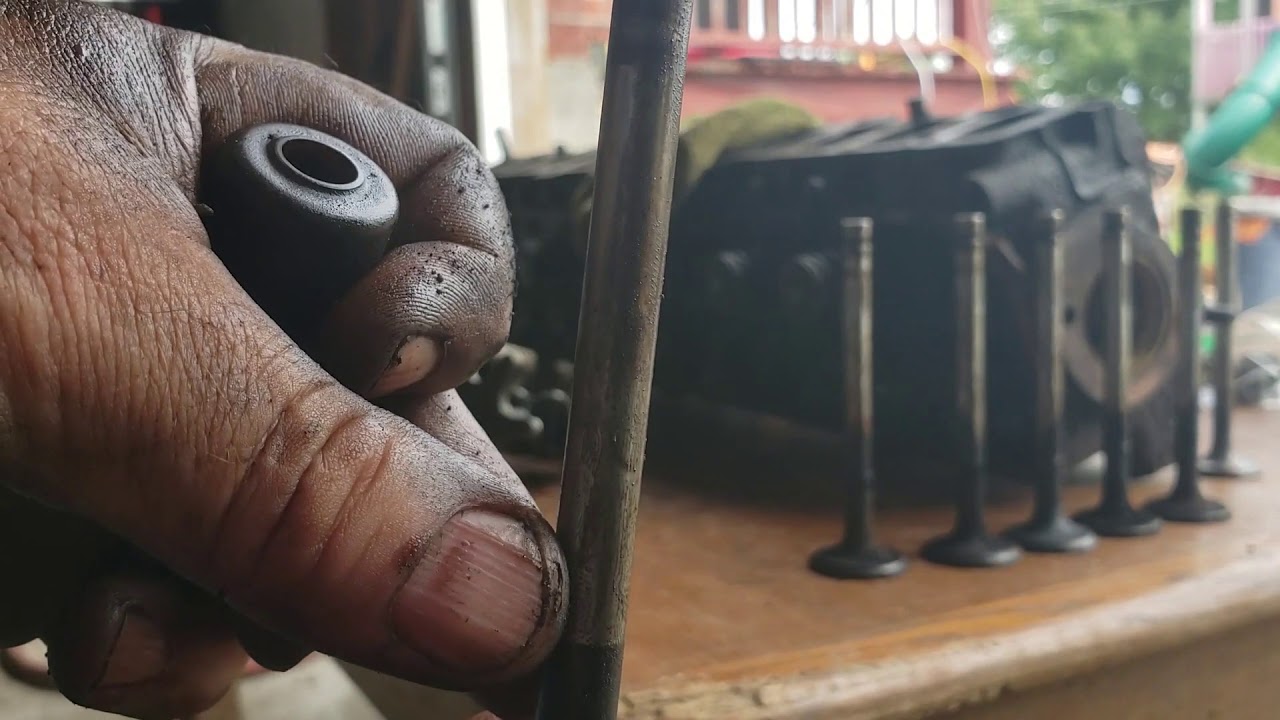 Removing 37 year old valves from the 258ci (4.2L) Jeep Motor.