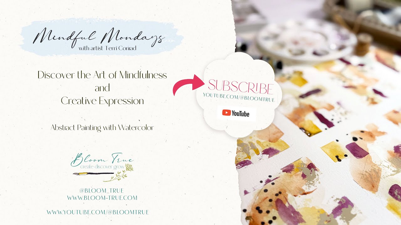 Mini Abstracts in a Grid: Mindful Abstract Watercolor, Art Making as Self-Care