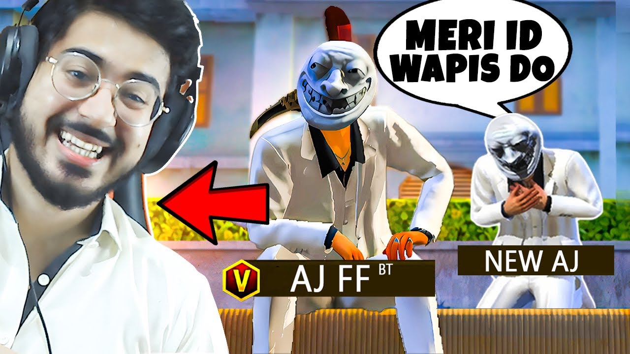 I Bought AJ FF old V badge Account to Surprise him 🤣 Free Fire