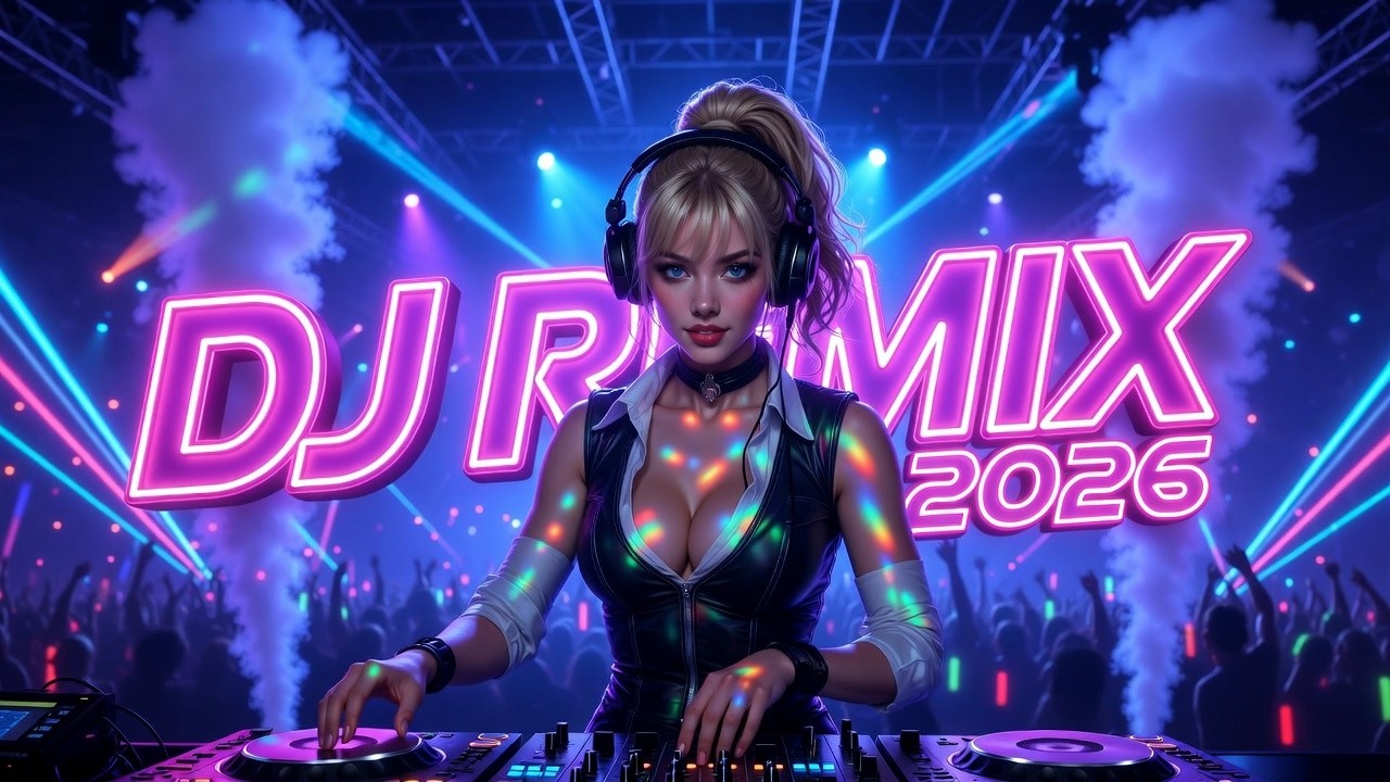 DJ REMIX SONGS 2026 – Nonstop Club & Disco Mashups | Female DJ Bass Drop Mix 💥 Turn Up The Volume!