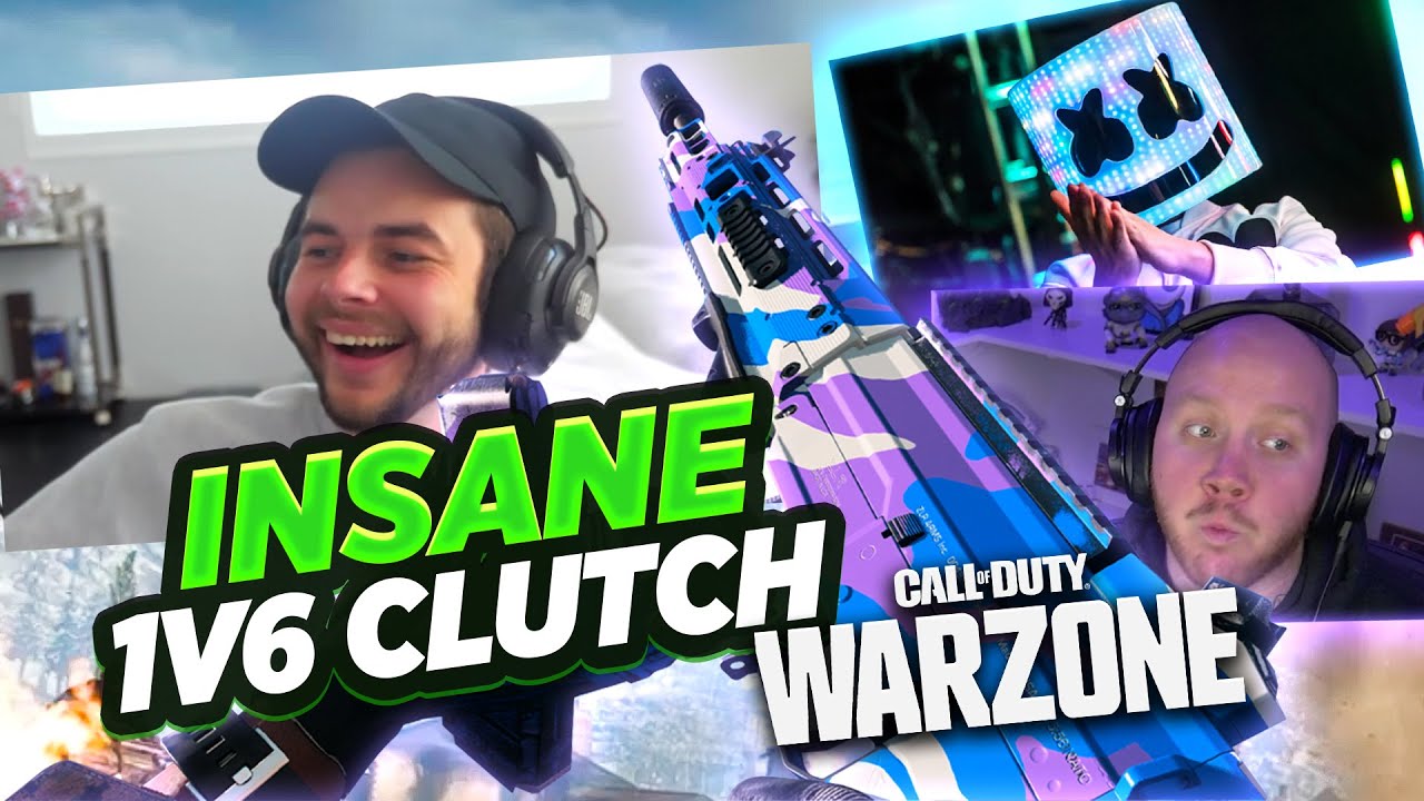 THE BEST “OVERKILL" CLASS IN WARZONE! 1V6 CLUTCH FT. MARSHMELLO, COURAGE & TIM! (Warzone)