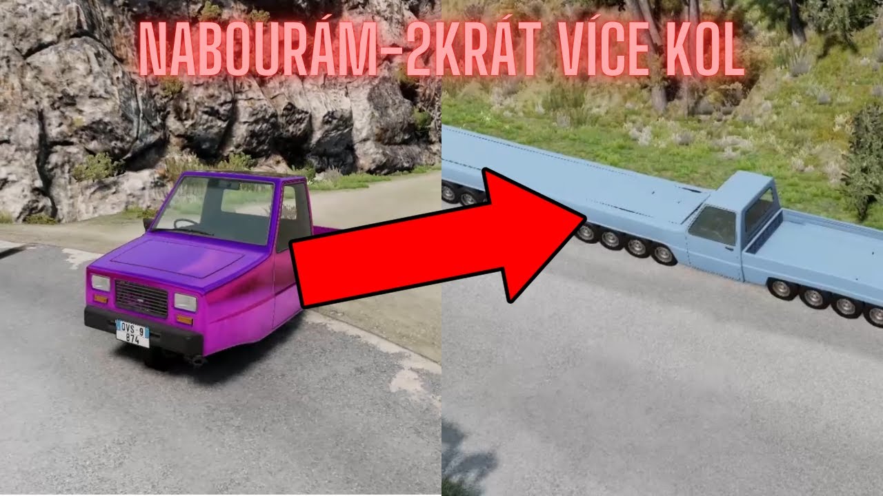 Když nabourám tak se mi zdvojnásobí KOLA v BEAMNG DRIVE