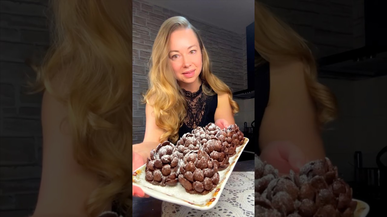 Новогодние шишки, пирожное без выпечки