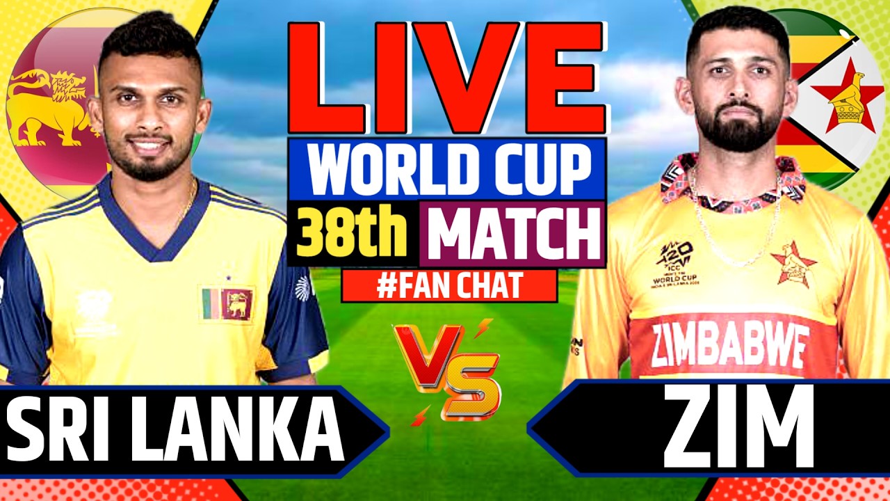 🔴Live: Sri Lanka vs Zimbabwe, T20 WC Match-38 | Live Score & Analysis Today