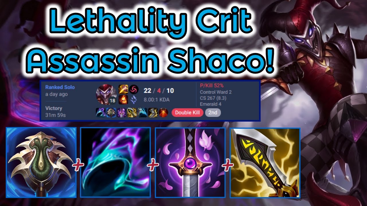This Flat Damage is insane! Lethatliy Crit Shaco [League of Legends] Full Gameplay - Infernal Shaco