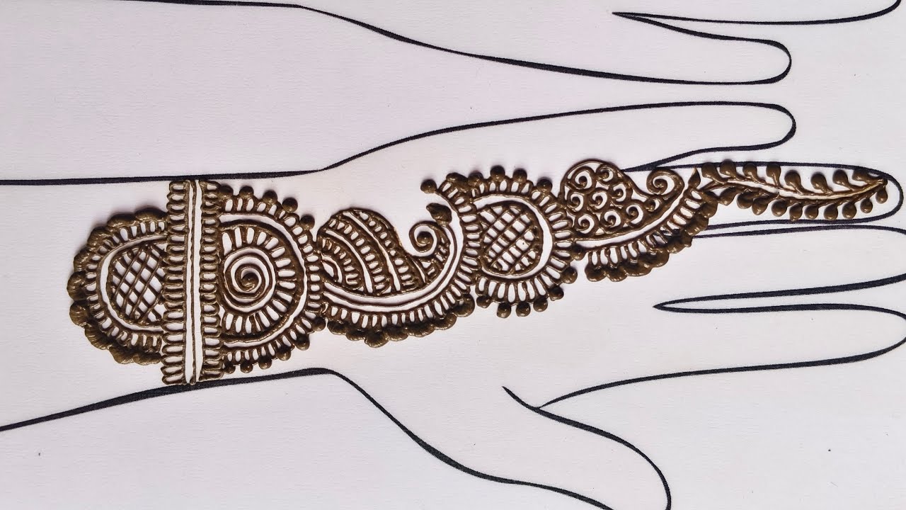 easy and beautiful front hand mehndi design #live#trending#viral#@gargimehndiartist