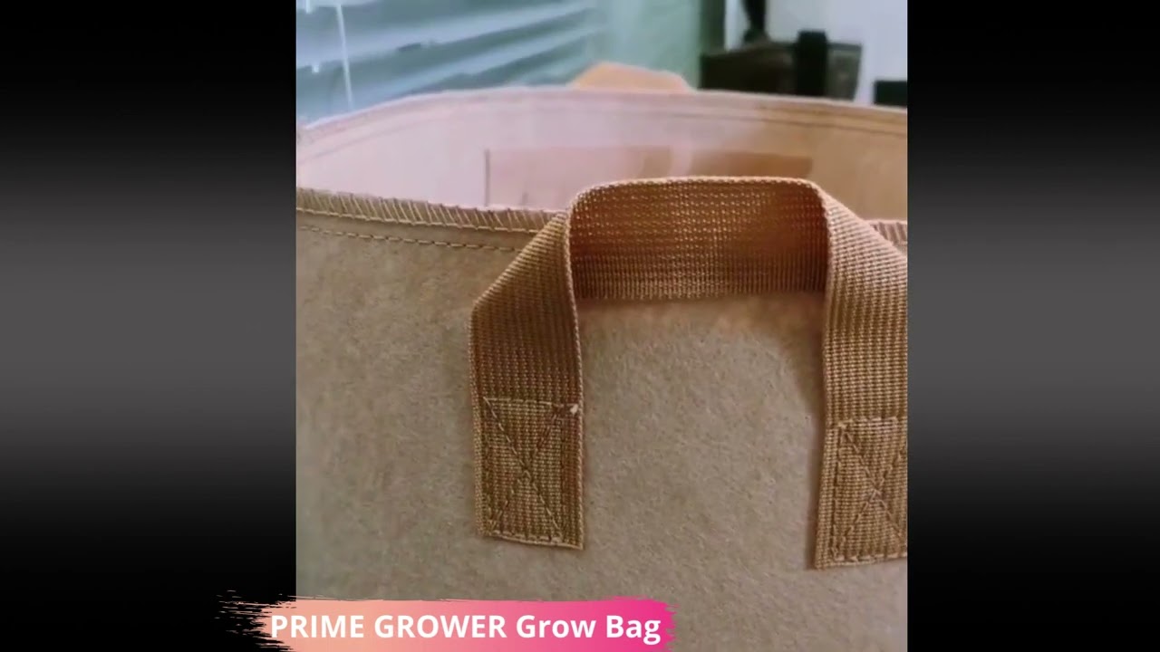 PRIME GROWER Tan Nonwoven Aeration Fabric Grow Pots Bags Plant Garden Containers With Handles