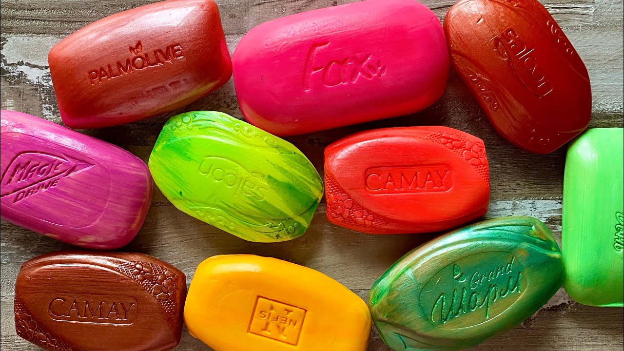 Cutting colored soaр | ASMR SOAP | Резка крашенного мыла | ASMR SOAP |