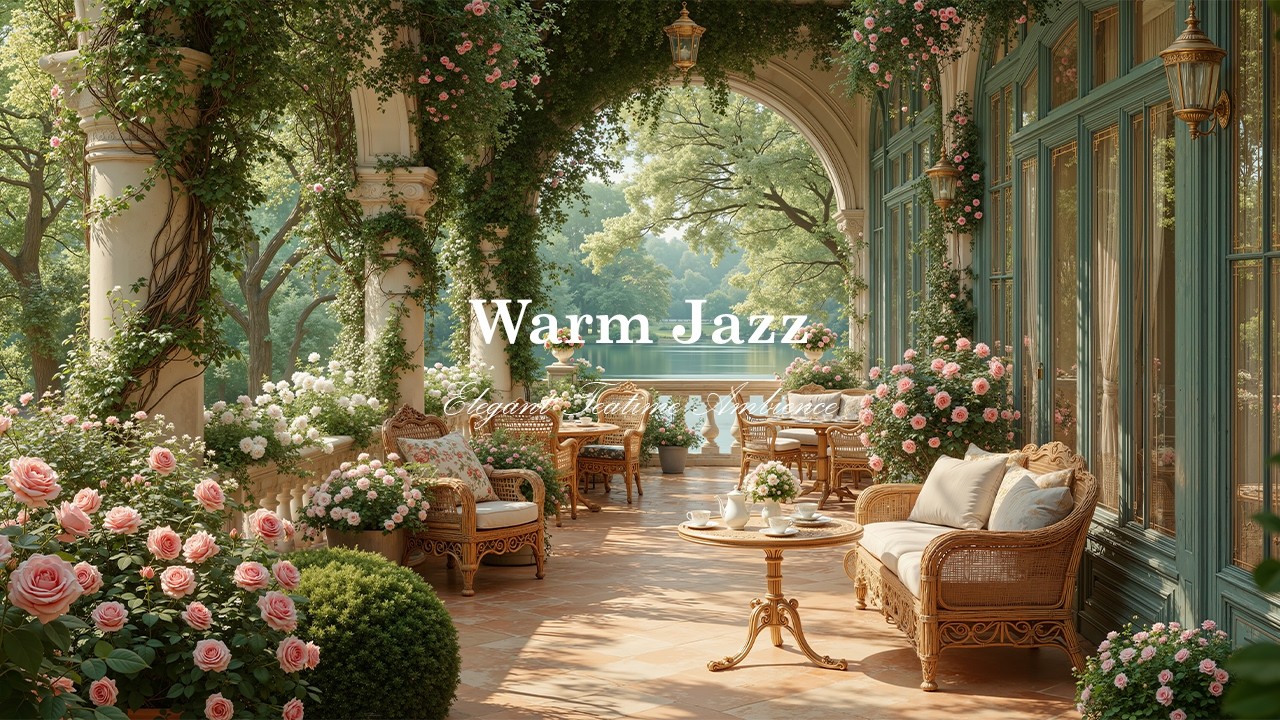 Уютный Джаз На Тихом Природном Балконе | Насладитесь Джазом В Элегантной Атмосфере Чаепития, Чтоб...