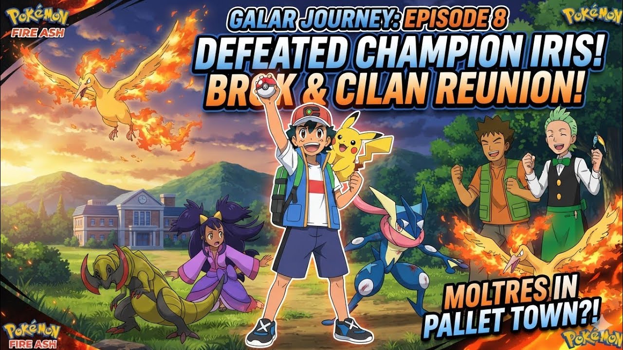 Pokemon Fire Ash (Galar) # Episode 8 The Dragon Champion and the Trial of Fire!
