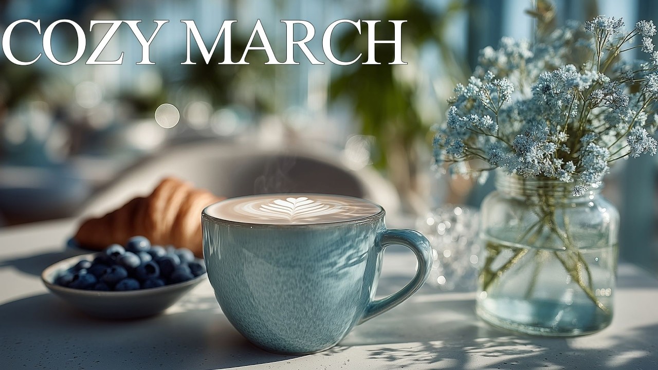 Уютное Джазовое Кафе В Марте ☕ Расслабляющая Босса-Нова Музыка Для Сосредоточенной Учебы И Работы