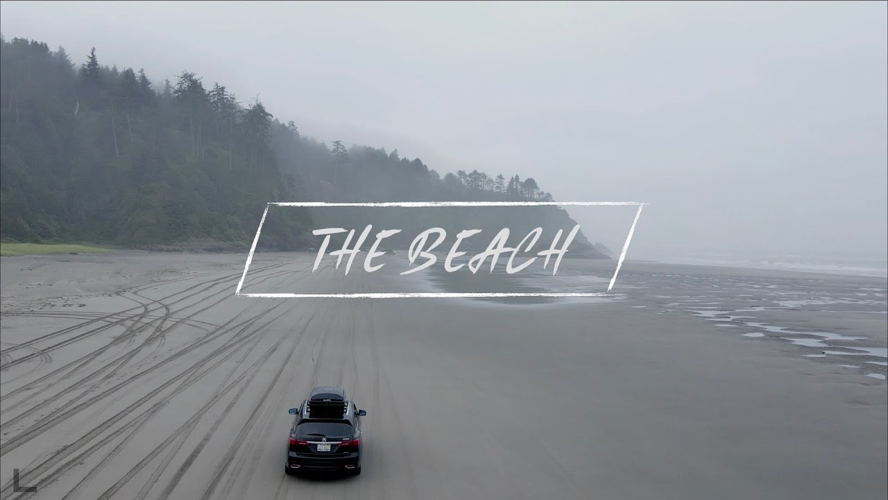 Driving Car On The Beach in Washington State near Seattle | 4K Drone Footage