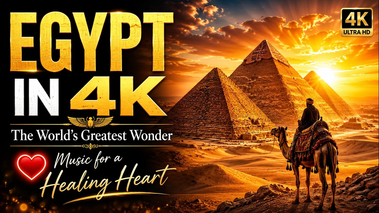 Egypt in 4K 🏜️ Music for a Healing Heart ❤️ | Emotional Relaxation & Soul Healing Journey