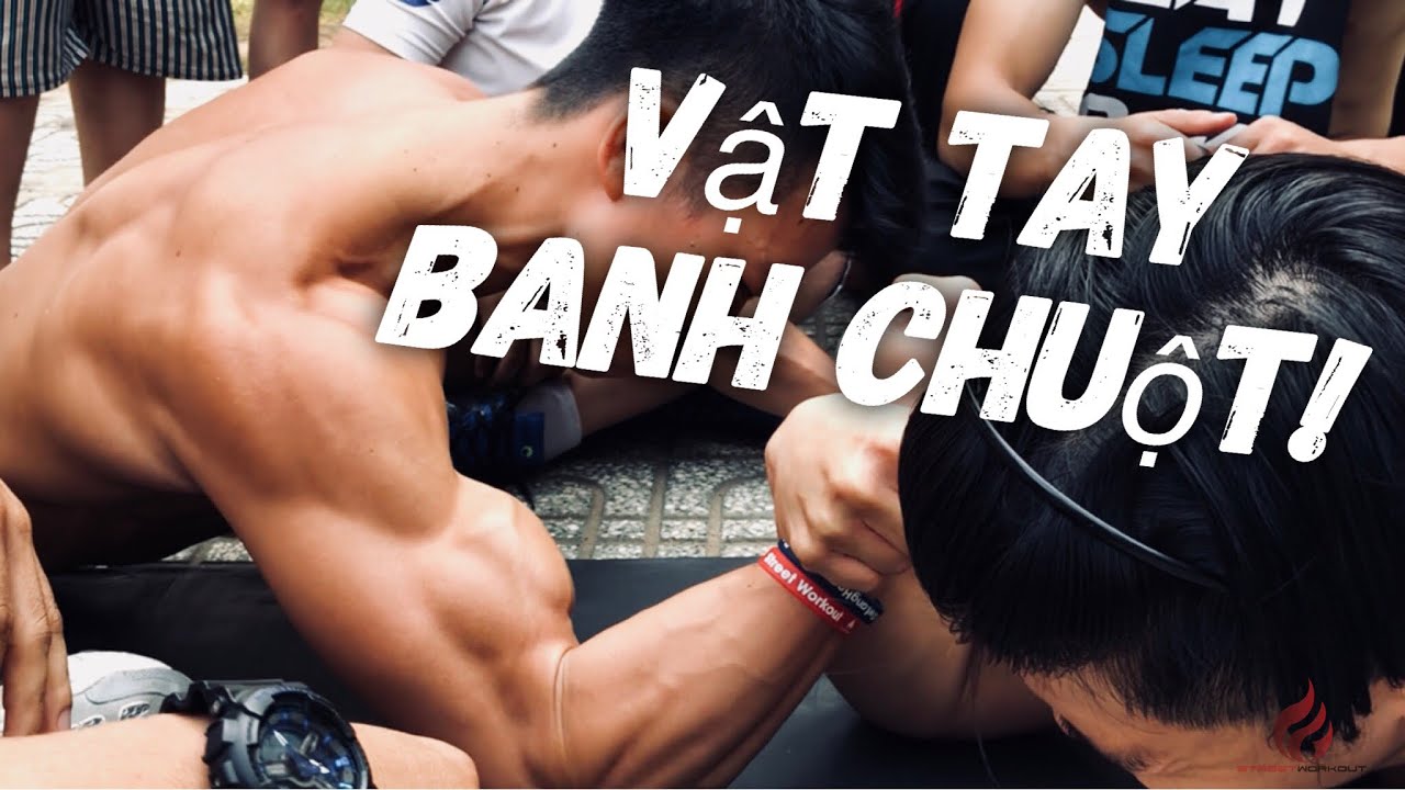 Đấu kiếm Làng Hoa: Vật tay NỔ CHUỘT! - Sơn Mông Lép vs Thanh Trắng Tay! 👍 | Street Workout Làng Hoa