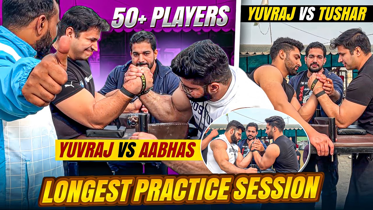 Practice Matches 👉🏻 AABHAS RANA VS YUVRAJ VS TUSHAR // Longest training  With TOP Players 🦾 