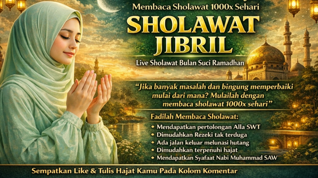 🔴 live sholawat Jibril Merdu Penarik Rezeki Paling Dahsyat| Sholawat Lailatul Qadar