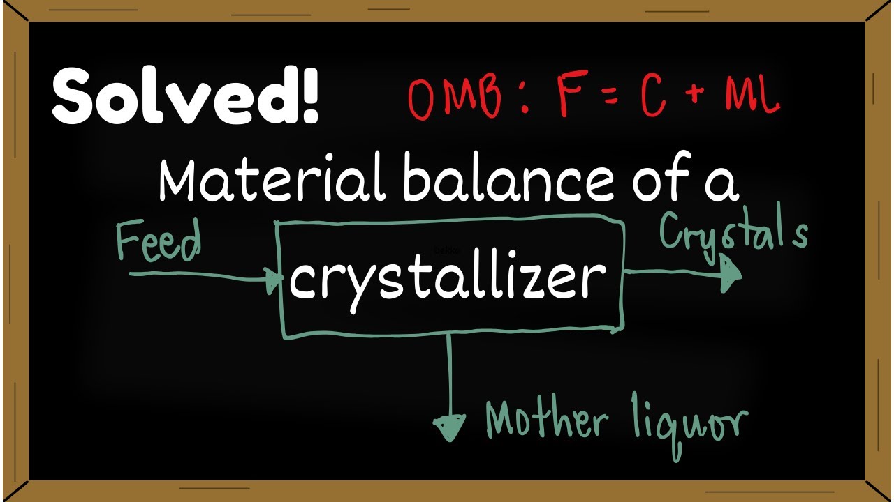 Crystallizer material balance - how to do material balances sample problem on crystallization
