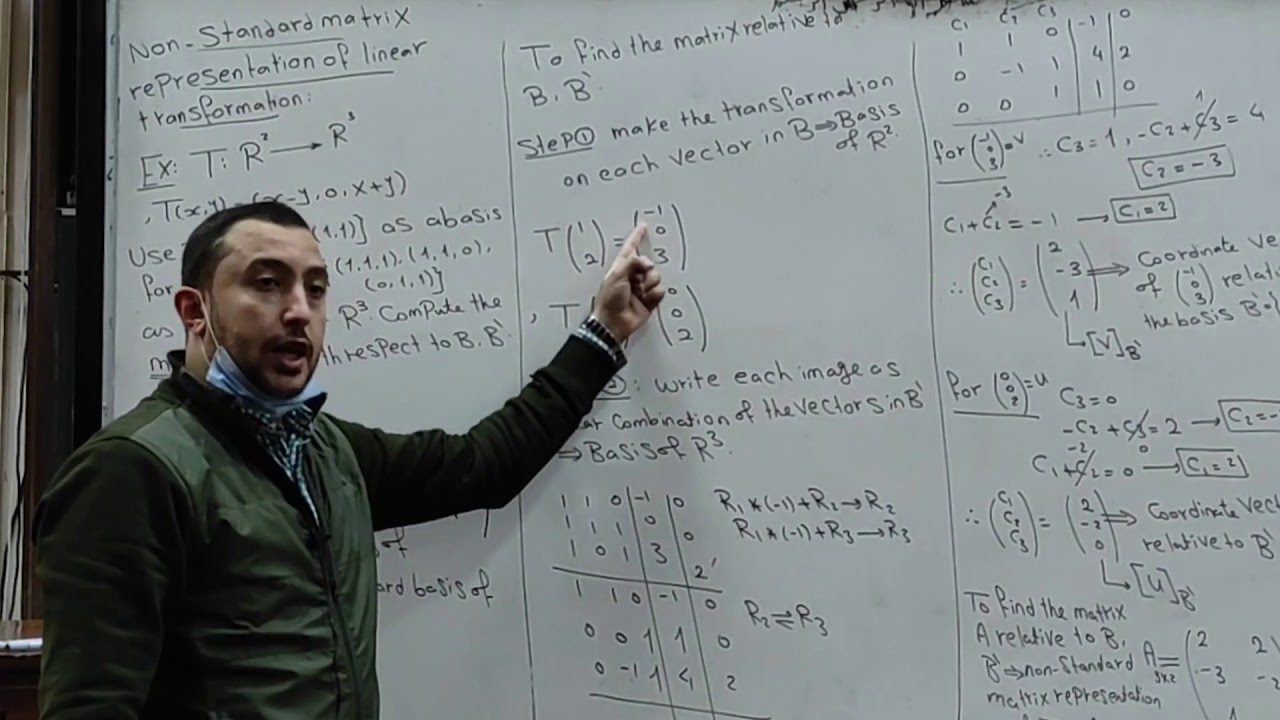 Algebra Lecture 9: Non-Standard Matrix representation of Linear Transformation + InnerProduct Spaces