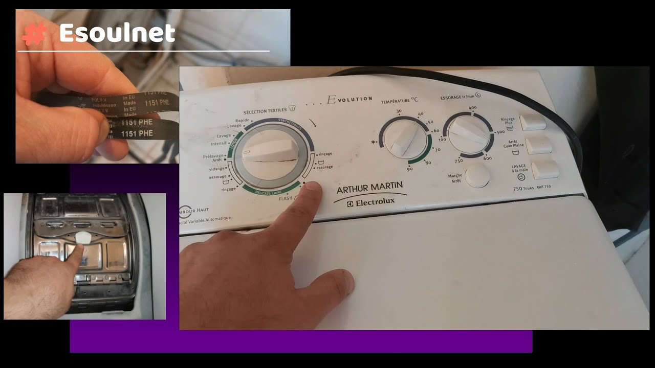 ARTHUR MARTIN, Tambour machine à laver coiné حوض الغسيل عالق